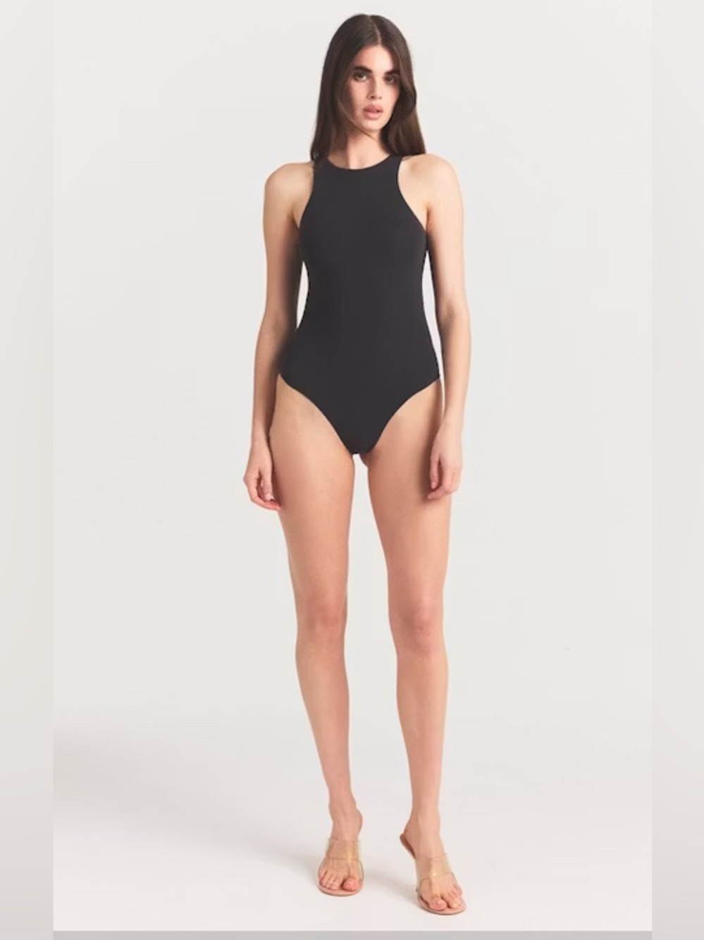 SKIMS Fits Everbody High-Neck Bodysuit ONYX MEDIUM BNWT MSRP $60.00